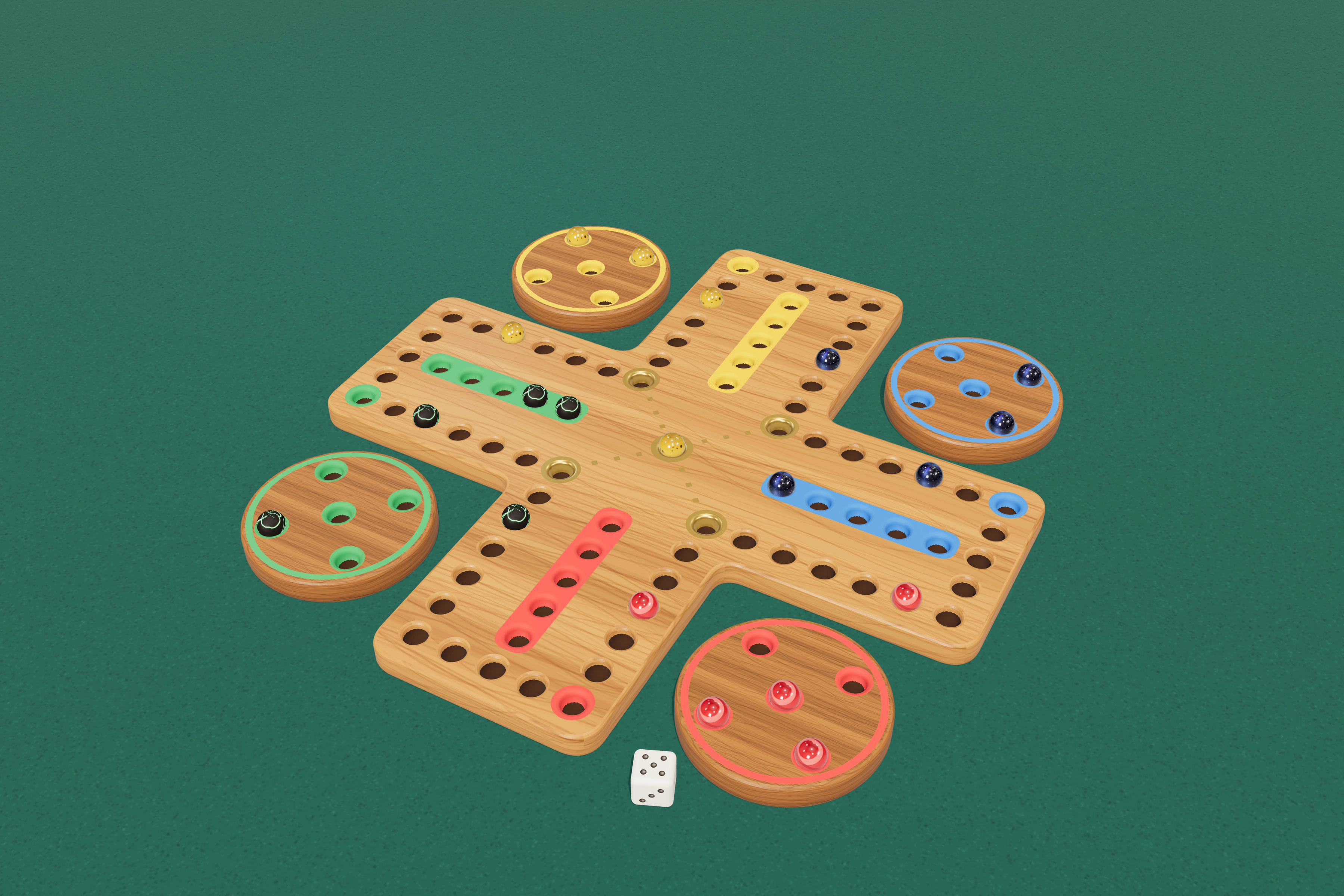Marralhinha's wooden board and marble sets, rendered using the game's actual Three.js components